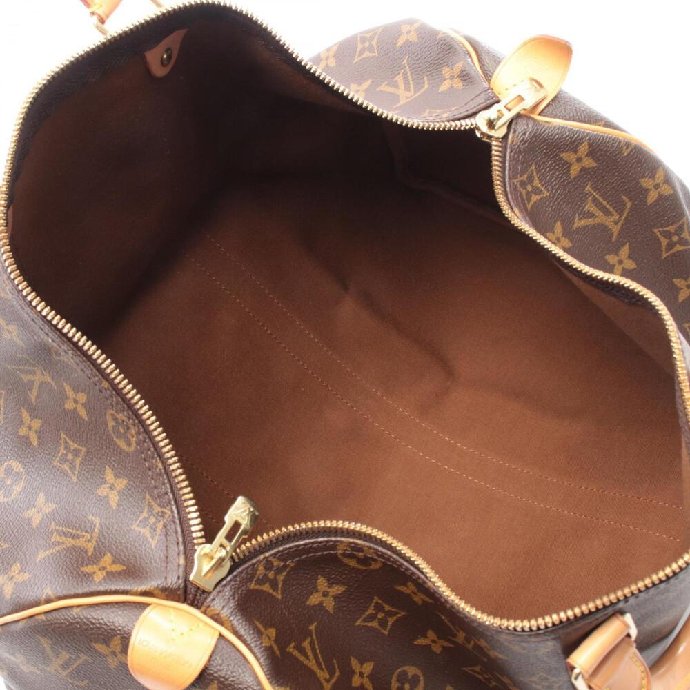 LOUIS VUITTON Brown Monogram Leather Keepall 45 Boston Bag - Picture 3 of 8